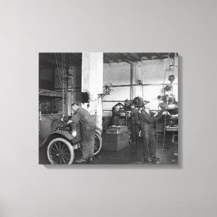 Impressão Em Tela Oficina de Reparo de Automóveis, 1919
