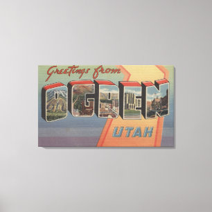 Impressão Em Tela Ogden, letra ScenesOgden de UtahLarge, UT