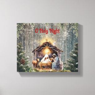 Impressão Em Tela Oh Holy Night: Uma Cena de Natal Atemporal