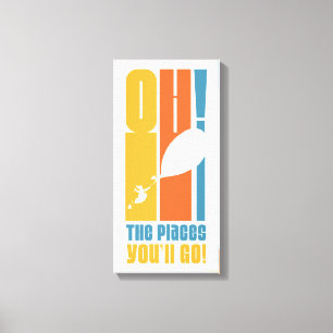 Impressão Em Tela Oh, Os Lugares Que Você Vai! Tall Retro Typografia