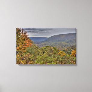 Impressão Em Tela Ohiopyle Valley Overlook em Autumn, Pensilvânia