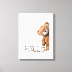 Impressão Em Tela Olá, Cute Brown Teddy Bear