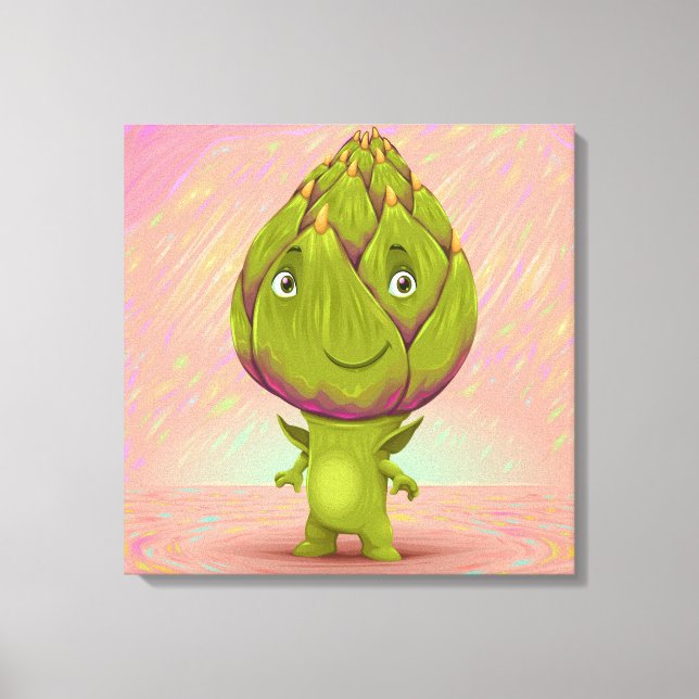 Impressão Em Tela Olá Meu Nome É Artichoke (Frente)