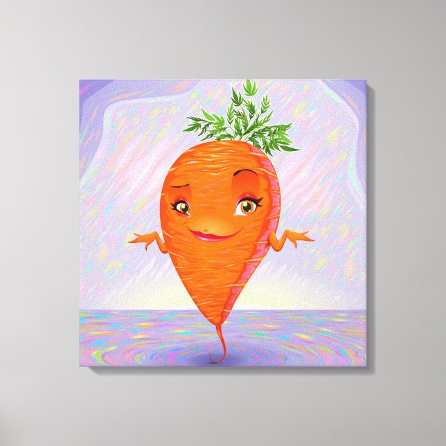 Impressão Em Tela Olá Meu Nome É Carrot (Frente)