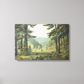 Impressão Em Tela Old German Oil Painting - Forest serra de mineral