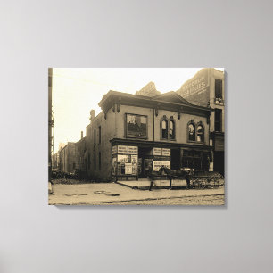 Impressão Em Tela Old Milwaukee 1912 Diller's Pharmacy McGreal Bldg