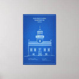 Impressão Em Tela Old Point Loma Lighthouse - Califórnia - AD