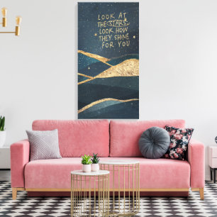 Impressão Em Tela Olhe Para As Estrelas