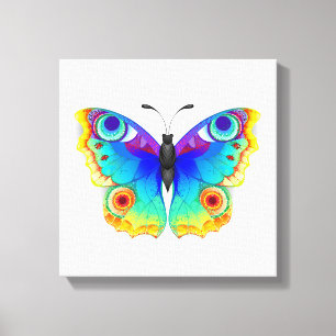 Impressão Em Tela Olho Peacock da Borboleta Arco-Íris