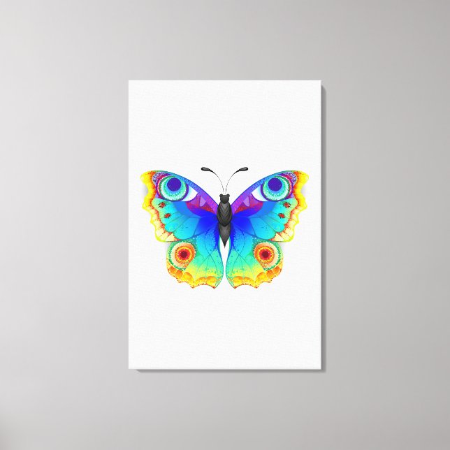 Impressão Em Tela Olho Peacock da Borboleta Arco-Íris (Frente)