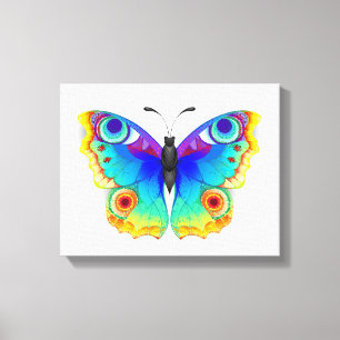 Impressão Em Tela Olho Peacock da Borboleta Arco-Íris