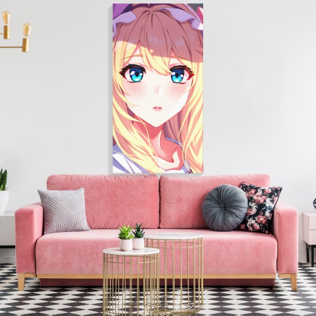 Impressão Em Tela Olhos Azuis  (Insitu(Sala de estar))