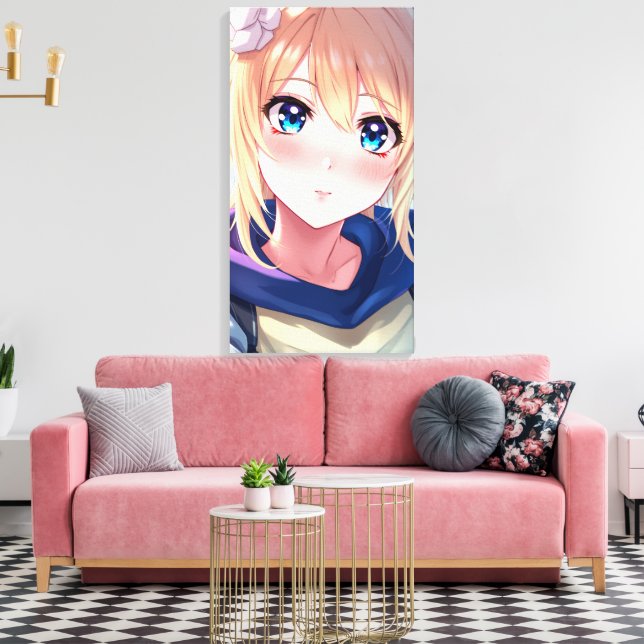 Impressão Em Tela Olhos Azuis  (Insitu(Sala de estar))