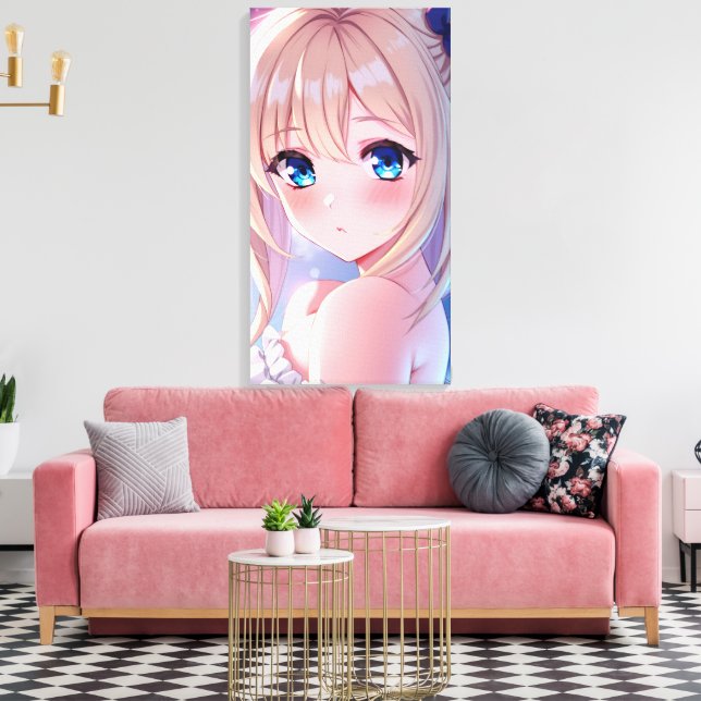 Impressão Em Tela Olhos Azuis QT 3 (Insitu(Sala de estar))