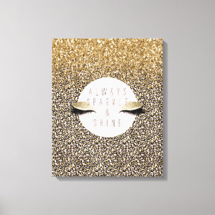 Impressão Em Tela Olhos Brilhantes E Dourados Do Leopardo