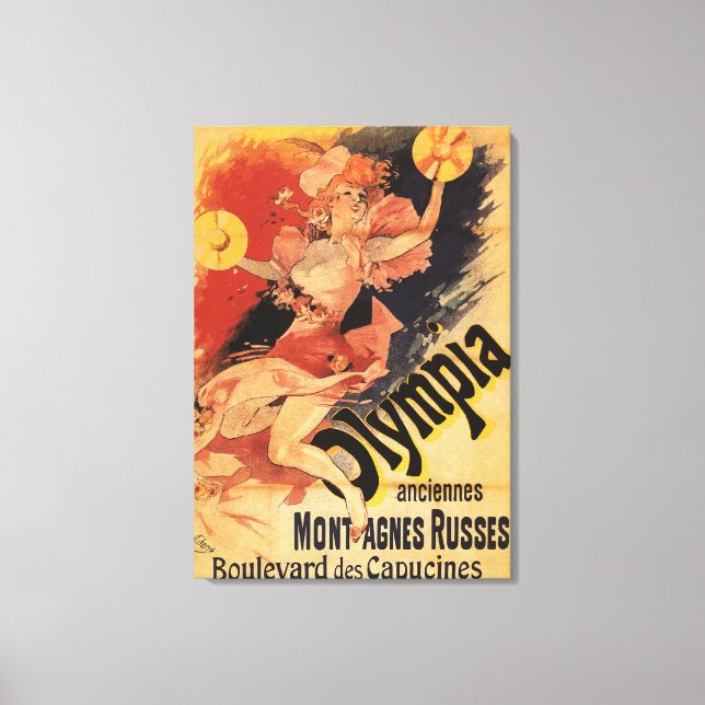 Impressão Em Tela Olympia Nightclub Girl Crashing Cymbals (Frente)