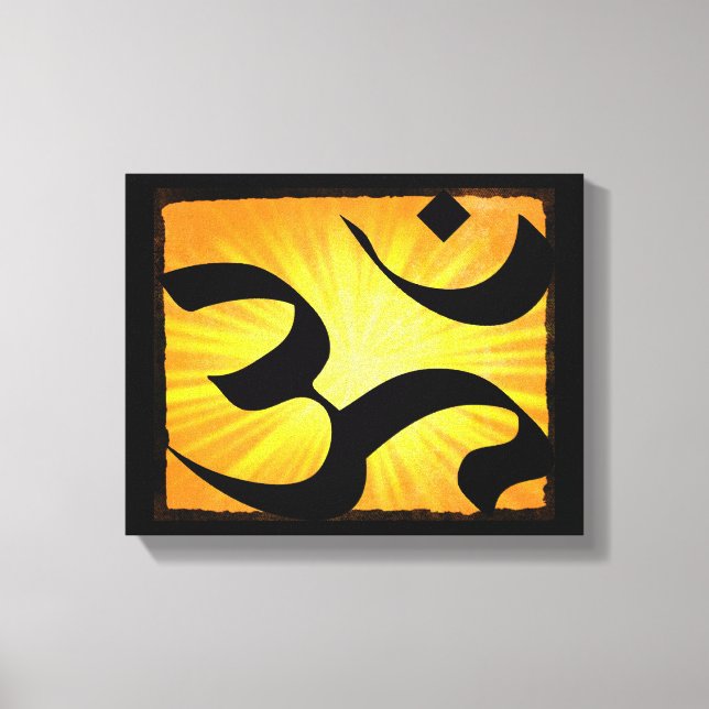 Impressão Em Tela Om Yoga Meditação Zen Arte de Parede em Tela (Frente)