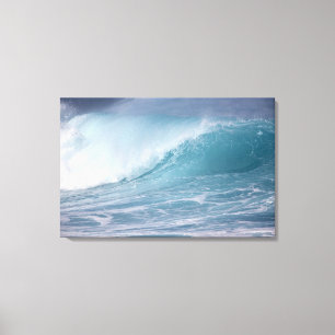 Impressão Em Tela Onda azul quebrando, Maui, Havaí, EUA 2
