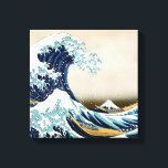 Impressão Em Tela Onda de Excelente restaurada de Kanagawa por Hokus<br><div class="desc">A Onda de Excelente de Kanagawa (神 奈 沖 浪 裏 Kanagawa-oki nami ura?, "Sob uma onda de Kanagawa"), também conhecida como A Onda de Excelente ou simplesmente A Onda, é um impressão de bloco de madeira do artista ukusai japonês Hokusai. Foi publicado entre 1829 e 1833[1] no final do...</div>