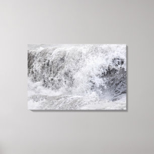 Impressão Em Tela Onda tempestuosa quebrando