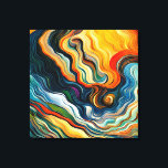 Impressão Em Tela Ondas a cores de arte moderna abstrato<br><div class="desc">Este design abstrato moderno é atraente e faz uma afirmação verdadeira com as suas ricas e joias cores e ondas de textura. Vivo e atordoante. Criado pela imprensa simplesmente de farmácia.</div>