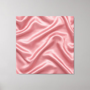 Impressão em Tela Ondas de Cetim Rosa - Seda Rosa