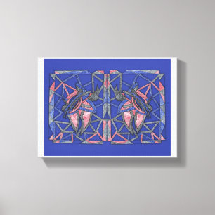 Impressão Em Tela Ondas de Expressão Arte Abstrata em Tela