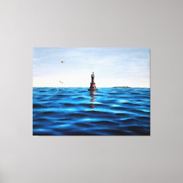 Impressão Em Tela Ondas do Sinton Mágico Marítimo do Mar Adriático (Frente)