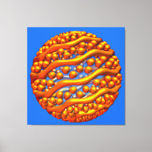 Impressão em Tela Ondas Douradas