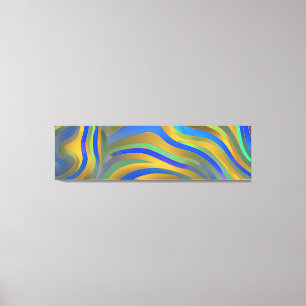 Impressão Em Tela Ondas Fracionadas de Capa de abstrato 25