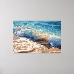 Impressão Em Tela Ondas Realistas do Oceano na Arte Abstrata de Pare