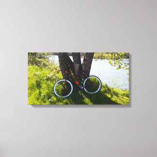 Impressão Em Tela Onde corre o rio e o material se espalha