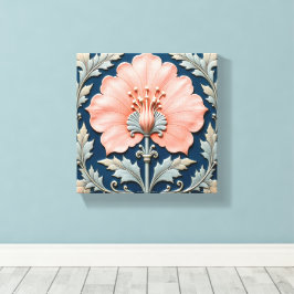 Impressão Em Tela Onde o Rosa Encontra o Azul