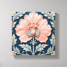Impressão Em Tela Onde o Rosa Encontra o Azul
