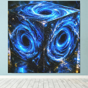 Impressão Em Tela Onde os Universos se Voltam para Dentro - Retrato 