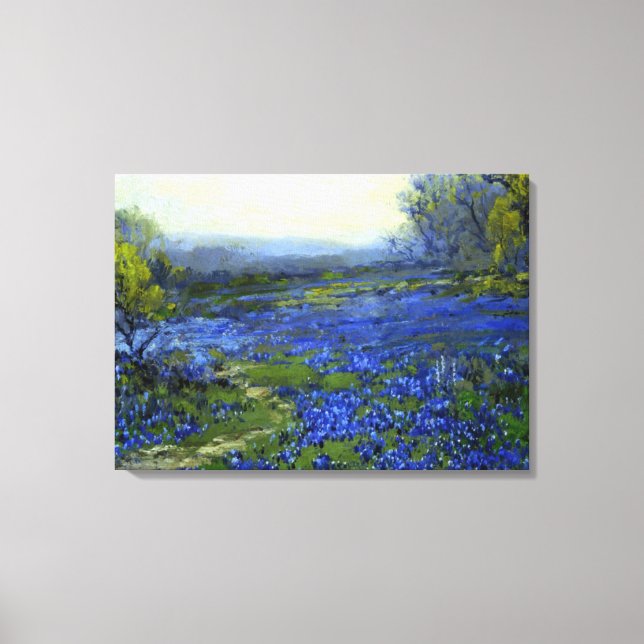 Impressão Em Tela Onderdonk - Manhã no Bluebonnets (Frente)