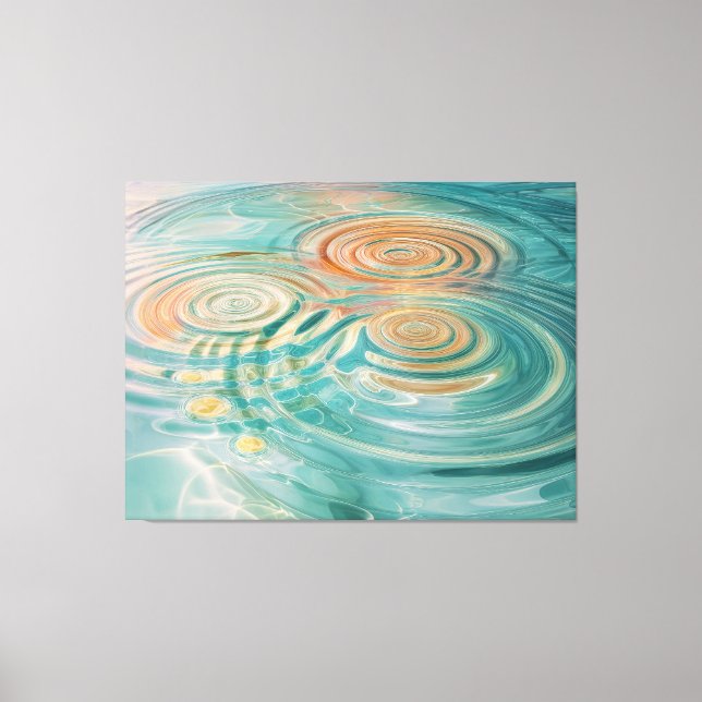 Impressão Em Tela Ondulações de Tranquilidade Harmonia Abstrata da Á (Frente)