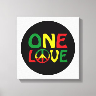 Impressão Em Tela One Love, Reggae design