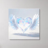 *~* Opal Crystal Heart Angel Wings AP78
