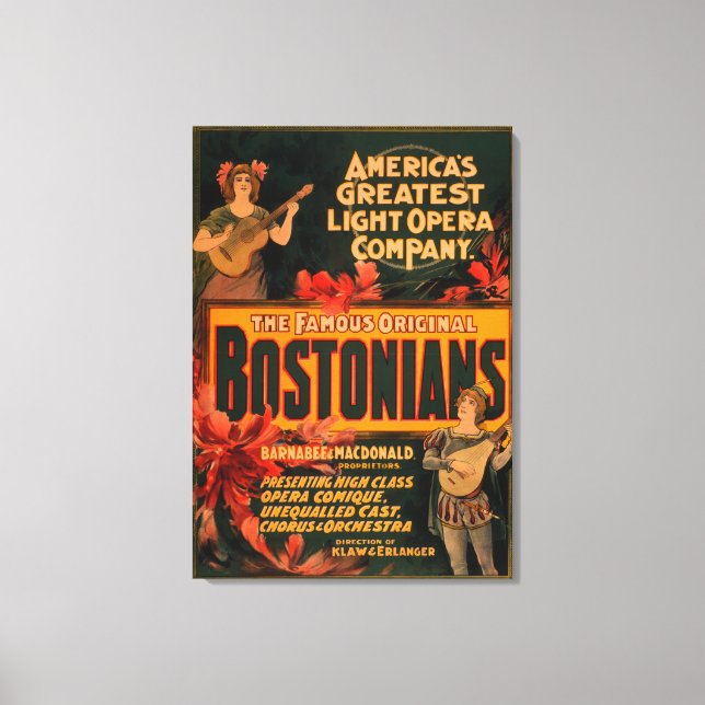 Impressão Em Tela Ópera de Luz Maior da América dos Bostonianos (Frente)