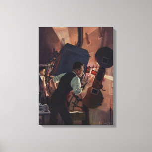 Impressão Em Tela Operador de Projeção de Cinema, Negócio Antigo