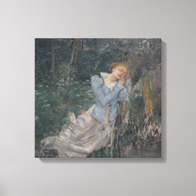 Impressão Em Tela Ophelia (Weeping Woman) (por Jules Bastien-Lepage) (Frente)