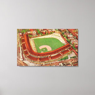 Impressão Em Tela Opinião aérea Wrigley FieldChicago, IL