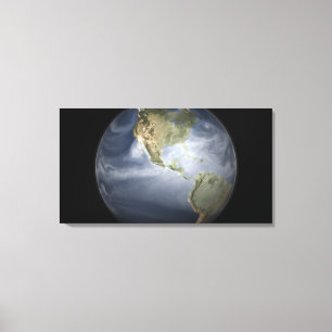 Impressão Em Tela Opinião completa da terra que mostra o vapor de