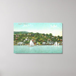 Impressão Em Tela Opinião da cidade, barcos do beira-rio de vela