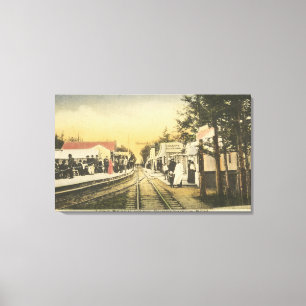 Impressão Em Tela Opinião da estrada de ferro da fileira do