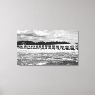 Impressão Em Tela Opinião da represa de Bonneville da fotografia