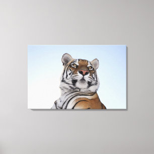 Impressão Em Tela Opinião de baixo ângulo um tigre (Panthera tigri