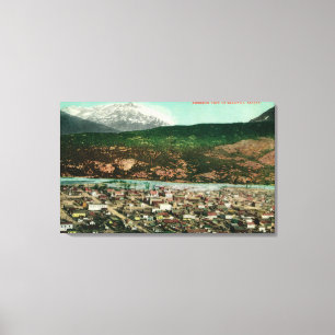 Impressão Em Tela Opinião de Birdseye de Skagway, AlaskaSkagway, AK