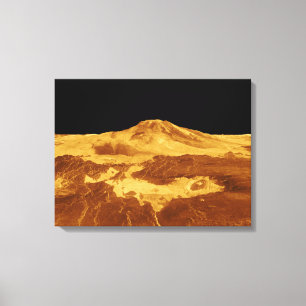 Impressão Em Tela opinião de perspectiva 3D de Maat Mons em Venus